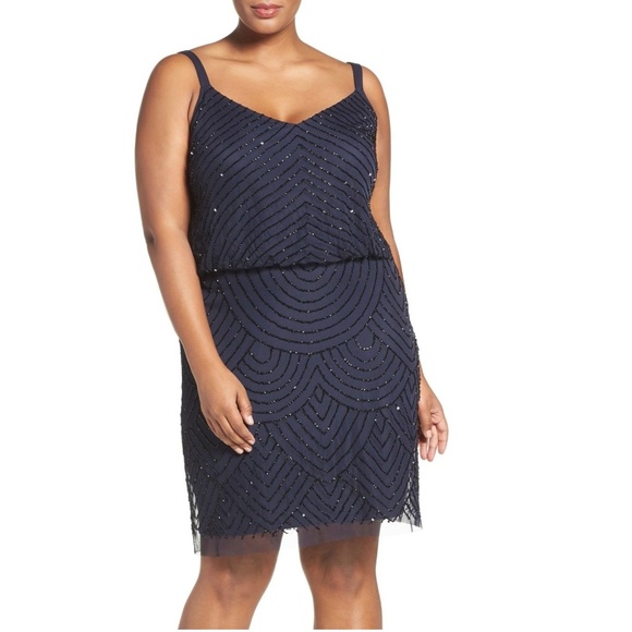 Adrianna Papell Dresses & Skirts - Adrianna Papell Beaded Blouson Tank Cocktail Dress
